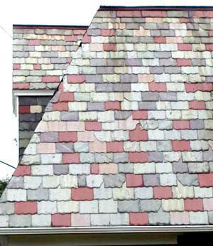 Slate Roof Central - Styles of Slate Roof Installations - mixed color slating style